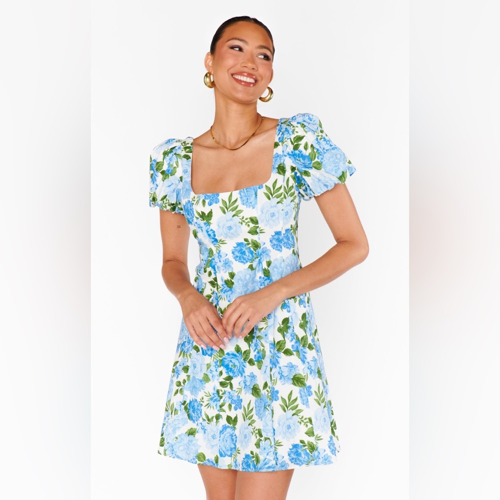 Show Me Your MuMu Mia Cottage Blue Floral Dress